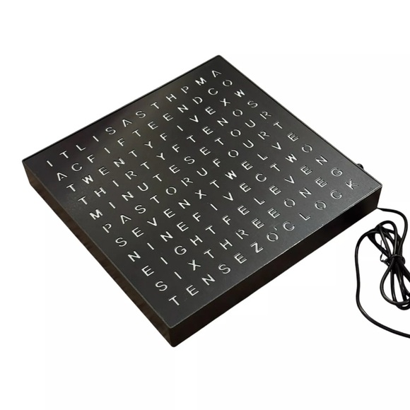 Unbranded Other - LED Light-up Word Clock, 7.75", Electronic Desk Clock, USB Cord